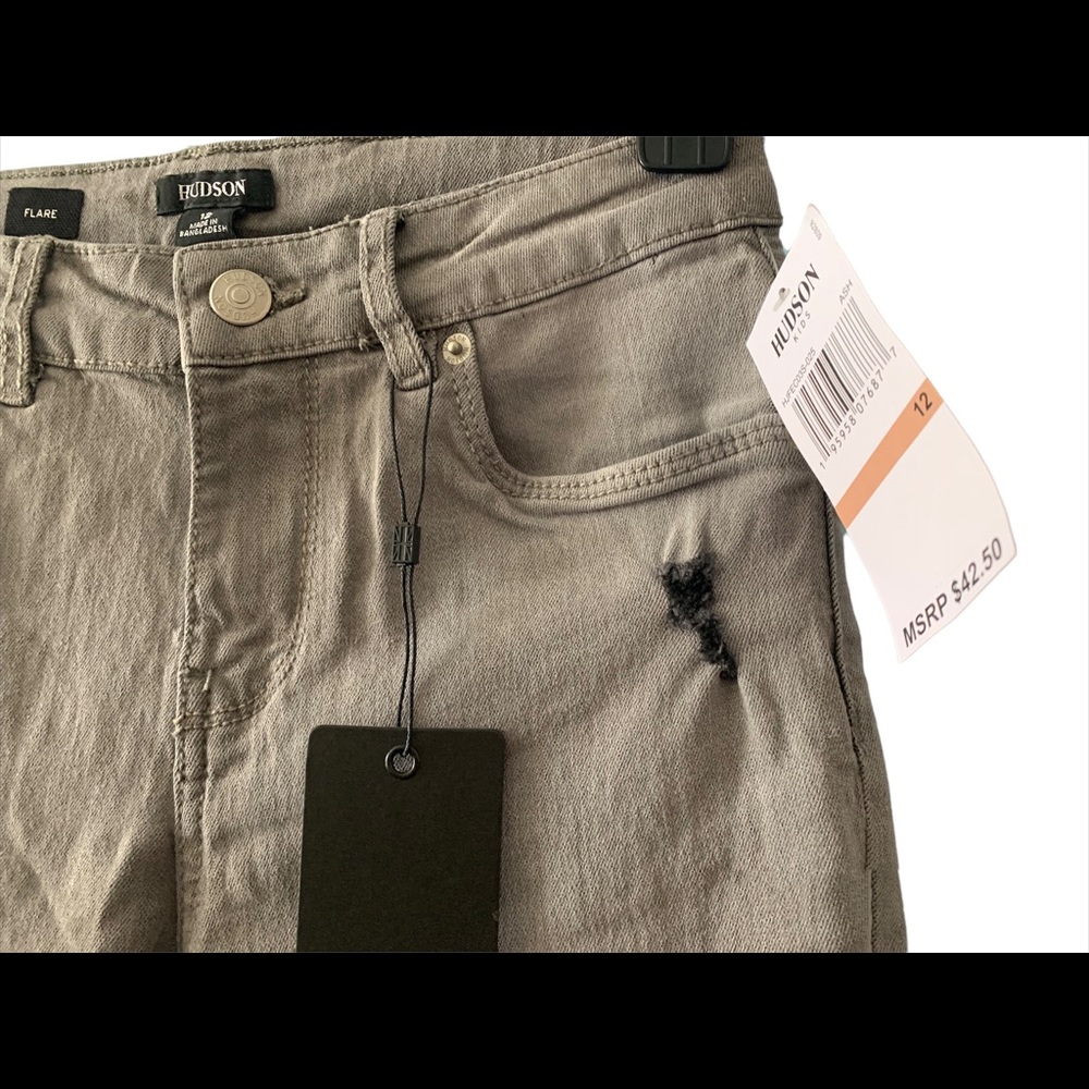 HUDSON JEANS, NEW, KIDS, GRAY, SIZE 12 - Picture 6 of 6